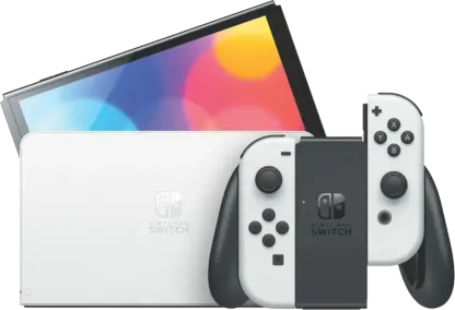 Nintendo Switch (OLED model) with White Joy-Con