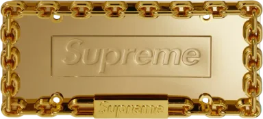 Supreme Chain License Plate Frame Gold
