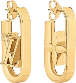 Louis Vuitton My LV Chain Earrings Brass