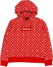 Supreme x Louis Vuitton Box Logo Hooded Sweatshirt Red (USÂ XL)