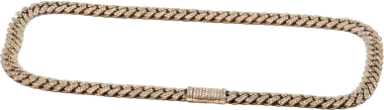 Cuban Chain 14MM Rose Gold ( 203 G ) ( 1430 Stones ) ( 36.34 CT )