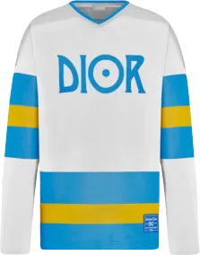 Dior x Jack Kerouac Hockey Jersey White/Light Blue (US M)