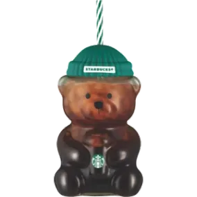 Starbucks Bear Bearista Glass Tumbler Cup