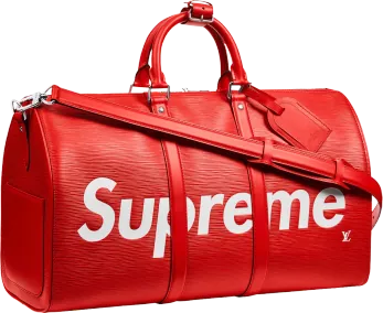 Louis Vuitton x Supreme Keepall Bandouliere Epi 45 Red