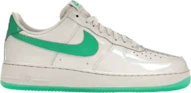 Nike Air Force 1 Low '07 Patent Platinum Tint Stadium Green (US 9)