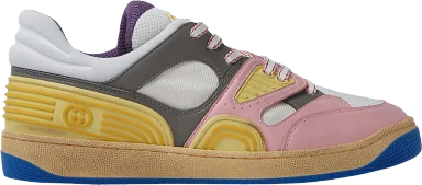 Gucci Basket Low-Top Sneaker Yellow Pink Blue (US 9.5)