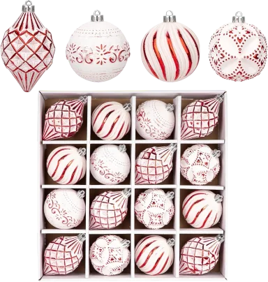 Shatterproof Christmas Ball Ornaments Set