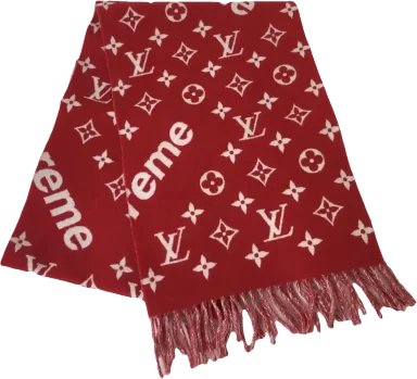 Supreme x Louis Vuitton Monogram Scarf Red
