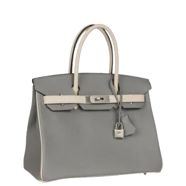 Hermès Special Order (HSS) Birkin 30 Gris Mouette and Craie Epsom Brushed Palladium Hardware
