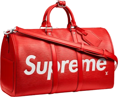 Louis Vuitton x Supreme Keepall Bandouliere Epi 45 Red