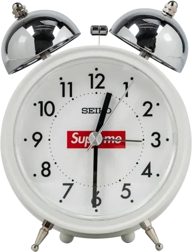 Supreme Seiko Alarm Clock White