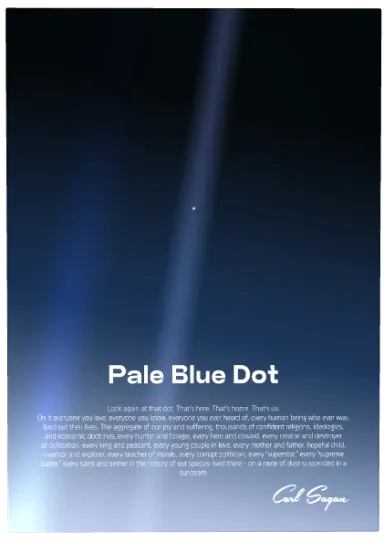 Pale Blue Dot L Displate