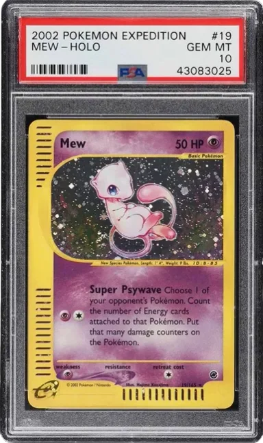 2002 Pokemon Expedition Holo Mew #19 PSA 10 GEM MINT