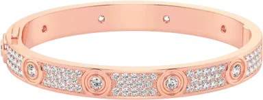 FULL DIAMOND ETERNITY DIAMOND BANGLE 14K SOLID GOLD 6.05CTW
