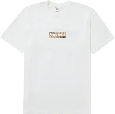 Supreme Burberry Box Logo Tee White (US M)