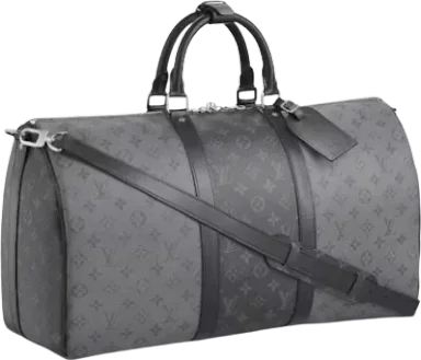 Louis Vuitton Keepall Bandouliere Monogram Eclipse Reverse 50 Gray