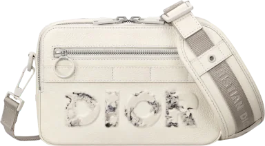 Dior x Daniel Arsham Safari Messenger Bag Calfskin White