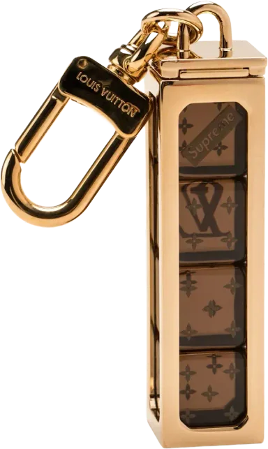 Louis Vuitton x Supreme Dice Key Chain Brass