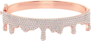 DRIP DIAMOND BANGLE 14K SOLID GOLD 5.50CTW