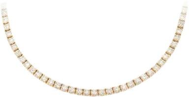 6PT PRONG SET DIAMOND TENNIS NECKLACE 14K SOLID GOLD 10.50CTW