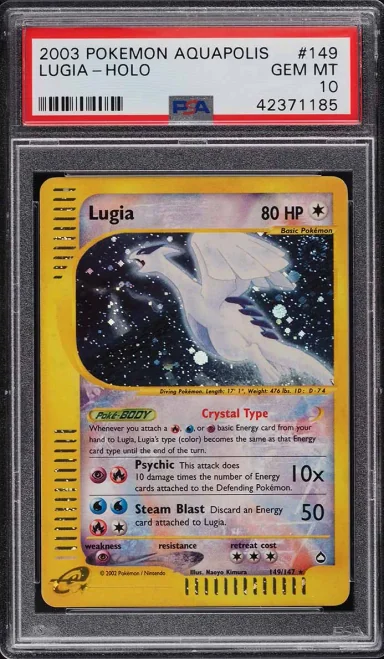2003 Pokemon Aquapolis Crystal Lugia #149 PSA 10 GEM MINT