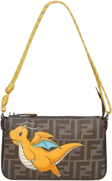 Fendi x FRGMT x Pokemon FF Fabric Bag Baguette Pouch
