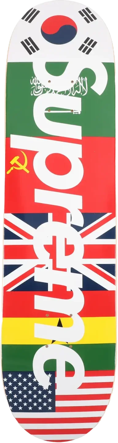 Supreme Flags Skateboard Deck Multi