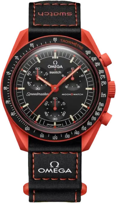 Swatch x Omega Bioceramic Moonswatch Mission On Earth Lava SO33O100