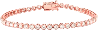 13PT CROWN SET DIAMOND BRACELET 14K SOLID GOLD 6.75CTW