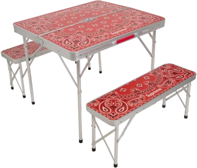 Supreme Coleman Folding Table Set Red